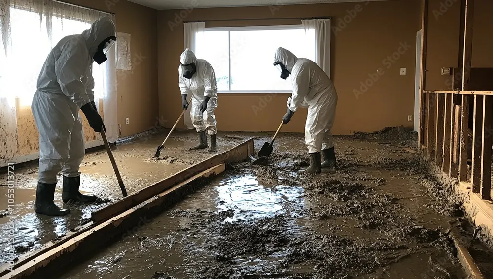 Professional water damage restoration team in San Antonio